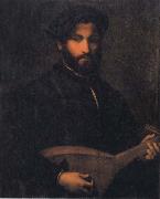 CAMPI, Giulio Portrait of a Gentleman with Mandolin USA oil painting artist